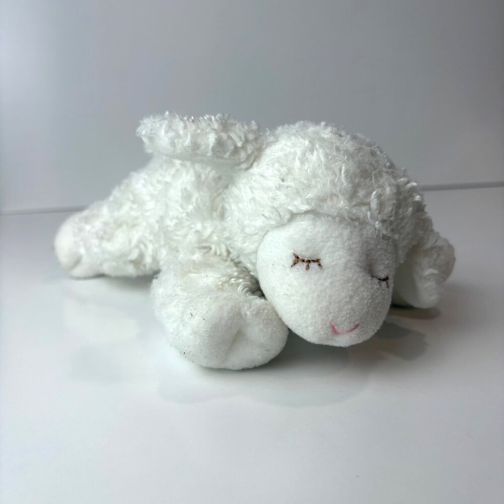 Baby GUND Winky Plush Lamb‎ 8” Rattle Lovey Soft Toy #058133